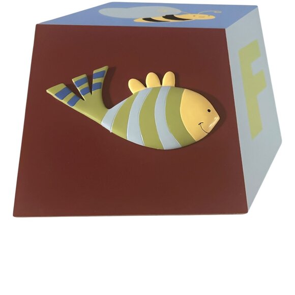 Lambs & Ivy Papagayo Wooden Nursery Wall Art – Animal Alphabet Blocks 3D Pastel - Picture 4 of 7